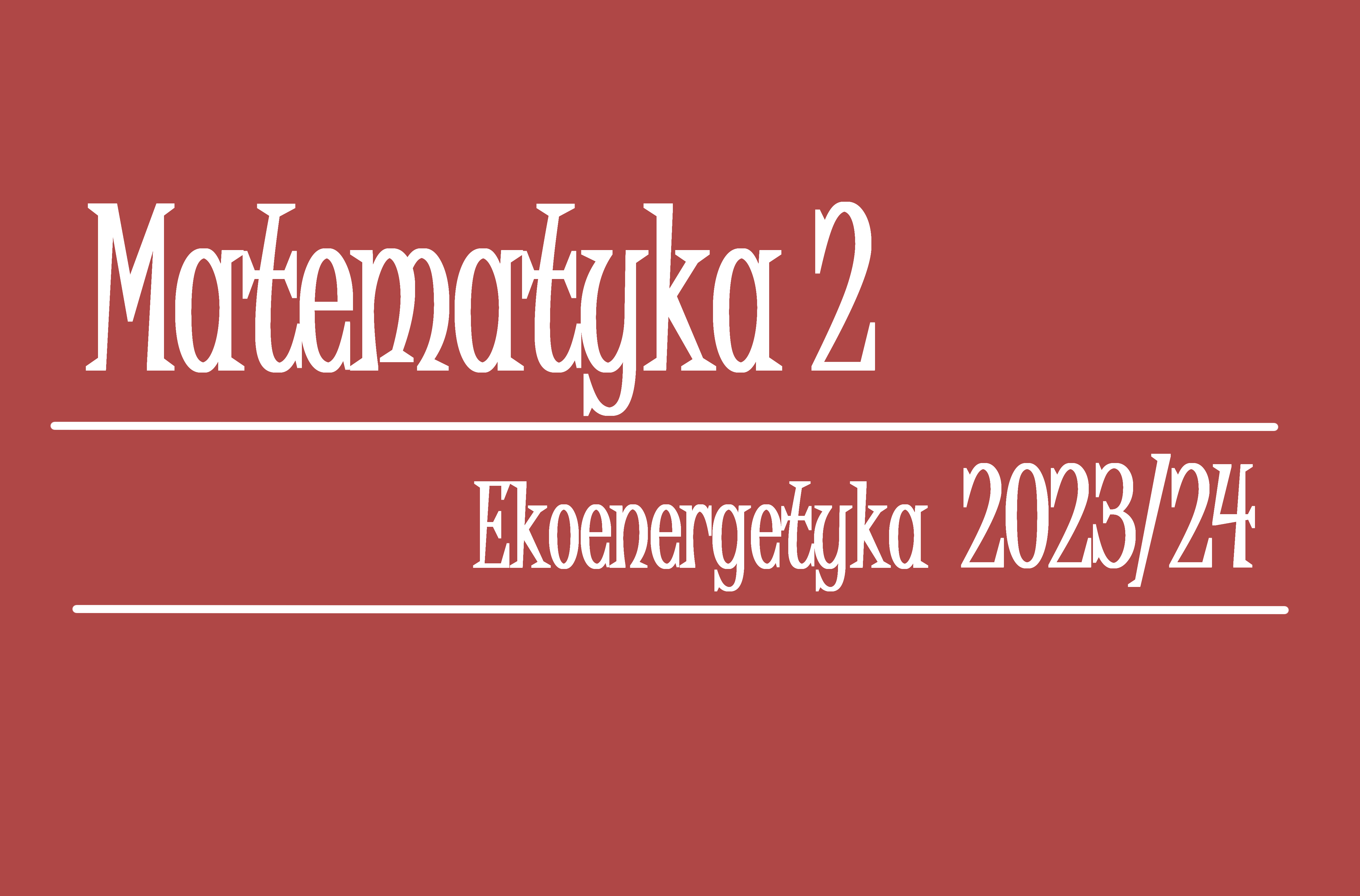 Ekoenergetyka 2023/24, Matematyka 2